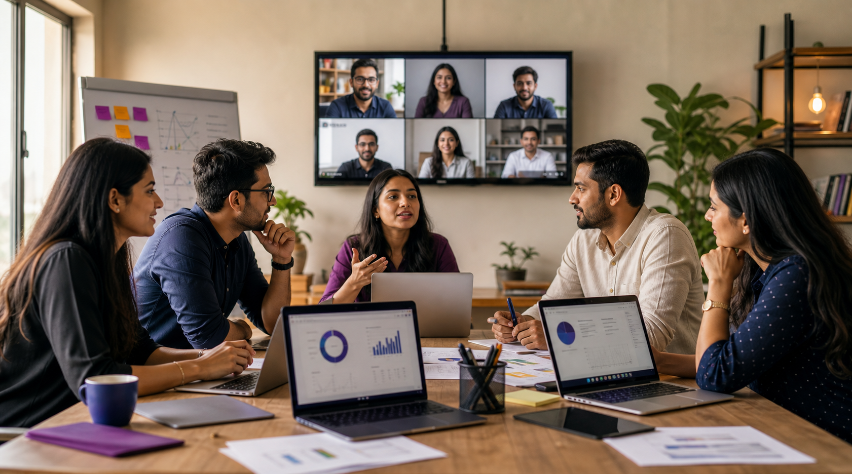 RankSpell specialists collaborating with an international digital growth team