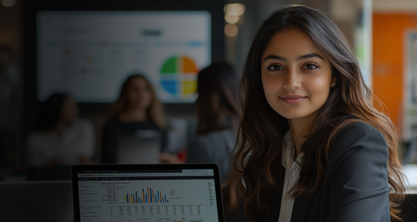 Microsoft Advertising specialist reviewing campaign performance