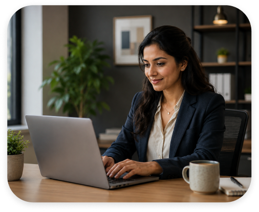 Technical SEO specialist reviewing website data on a laptop